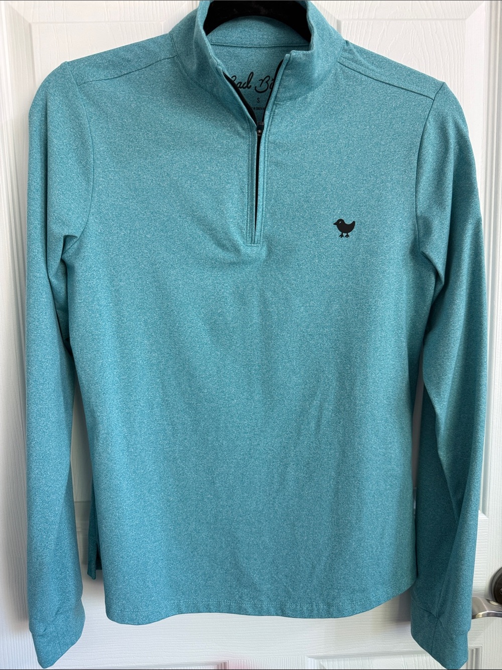 Bad Birdie Teal Quarter-Zip Pullover,AZCC size Small-perfect cond!